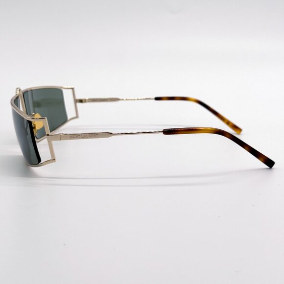 NEW SAINT LAURENT SL 606 004 GOLD GREEN UNISEX SUNGLASSES SAINT LAURENT SL606 - Picture 9 of 14
